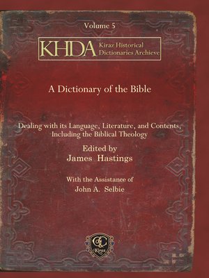 cover image of A Dictionary of the Bible